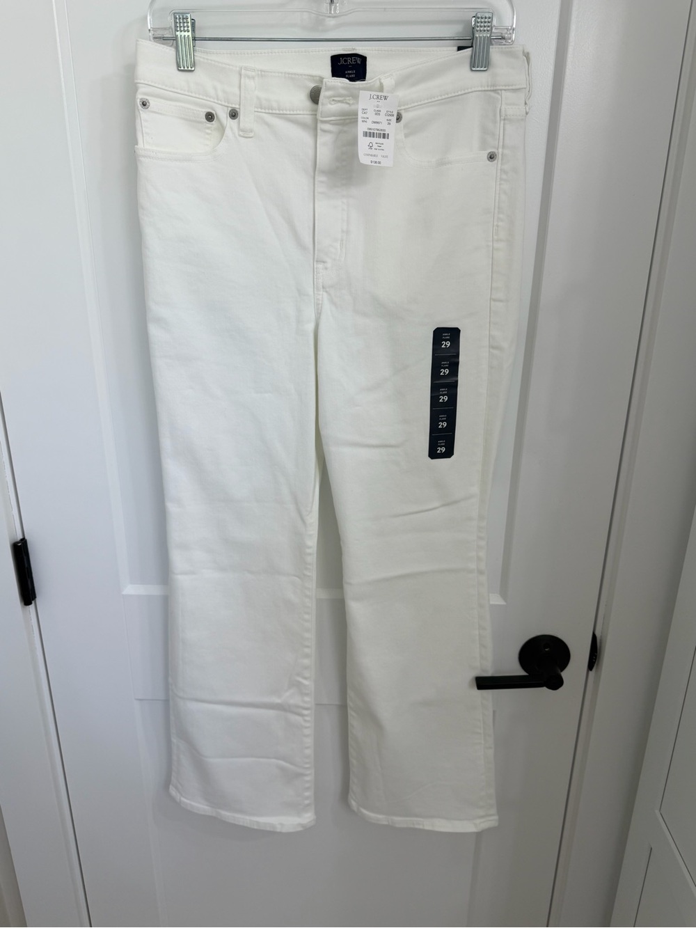 J. Crew White Wide-Leg Jeans